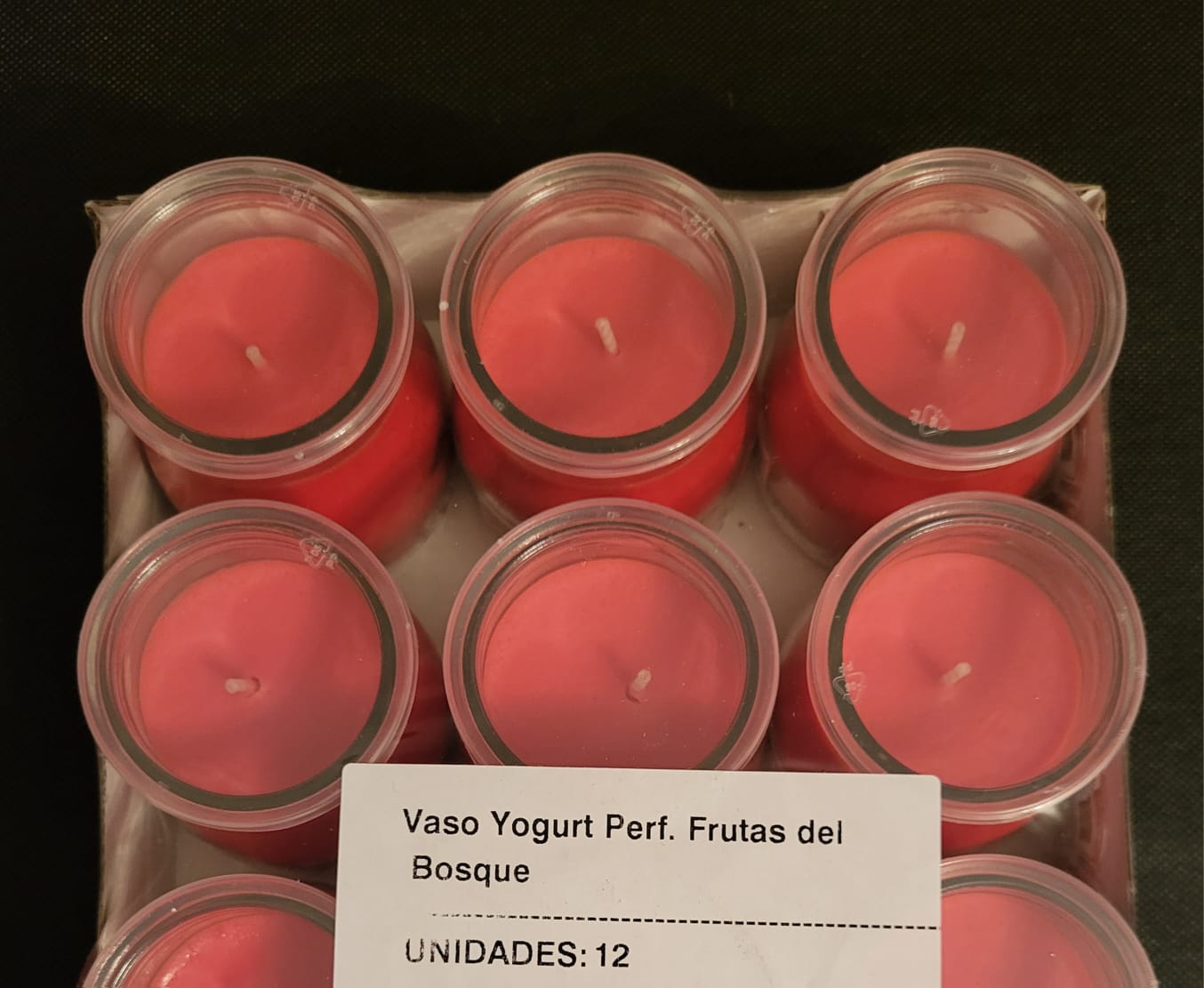 Pack 12 velas perfumadas (frutas del bosque)